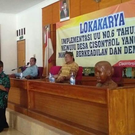 Lokakarya Implementasi UU 6/2014  Desa Cisontrol Kecamatan Rancah